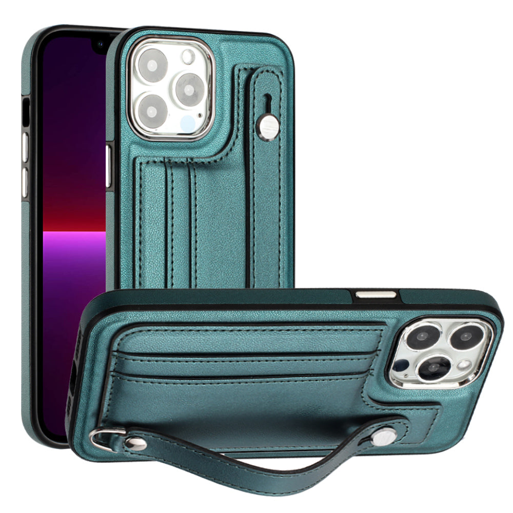 For iPhone 13 Pro Max 6.7 inch Protective Case YB Leather Coating Series-5 TPU Phone Cover with Card Slots Kickstand For iPhone 13 Pro Max 6.7 inch Protective Case YB Leather Coating Series-5 TPU Phone Cover with Card Slots Kickstand